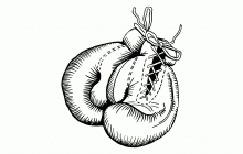 Boxing gloves sketch