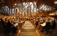 Scottish Parliament Debating Chamber populated