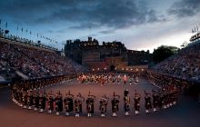 Edinburgh Military Tattoo mass pipes and drums