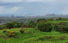 View from the top of one of Craiglockhart hills to Edinburgh Castle 