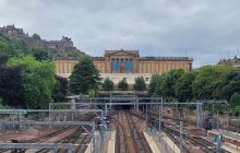 National Gallery and train tracks