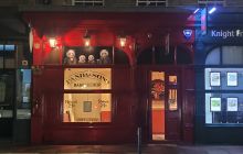 Panda & Sons front at night