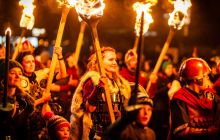 Vikings on Edinburgh's Hogmanay torchlight procession