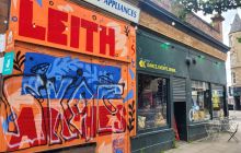 Leith Arches with graffiti