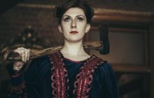 Sasha Wilson as Llizzie Borden, dressed in period costume