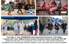Poster featuring dance images of Dunedin International Folk Dance Festival 17-20 July 2025
