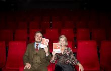 EIFF director Paul Rudd and Festival Producer Emma Boa in Screen 1 with the EIFF programme 2025