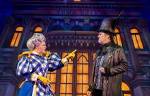 Allan Stewart at Dame May, Grant Stott as Fleshcreep (photo credit, Douglas Robertson)