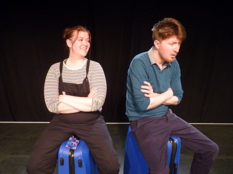 Hannah Bradley (Mel) and Johnny Cameron (Tony) in Arrivals