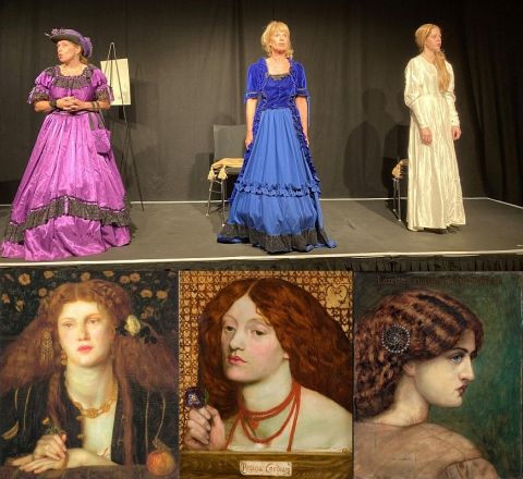 The three muses and lovers of Dante Rossetti, in Rossetti's Women