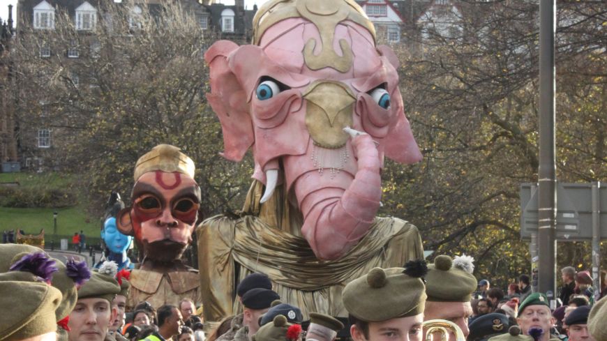 Hindu God Ganesh in Edinburgh Diwali Parade