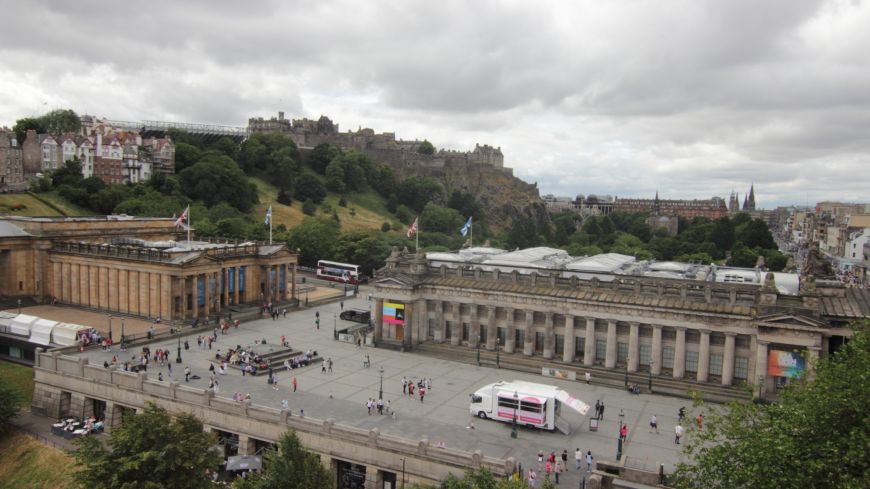 Mound Precinct & Edinburgh Castle from the Big Wheel