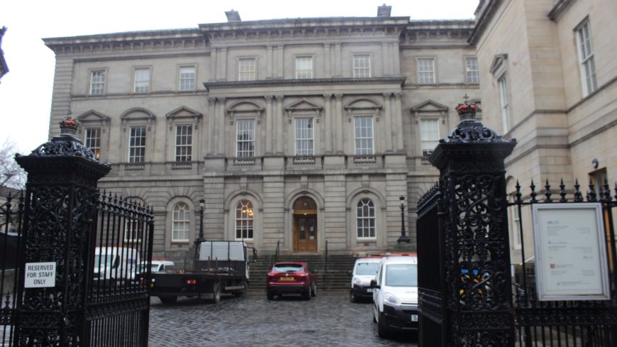 New Register House through the gates