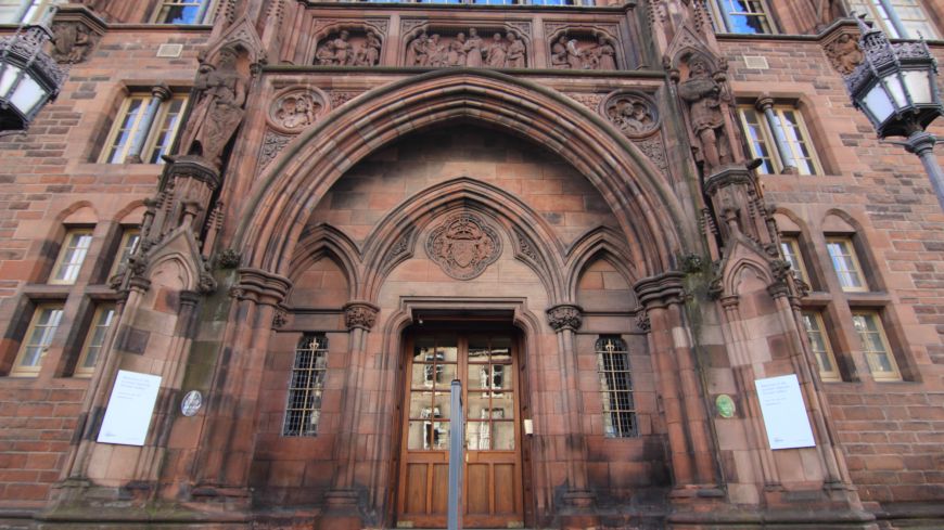 Edinburgh Portrait Gallery - wide shot of front entrance