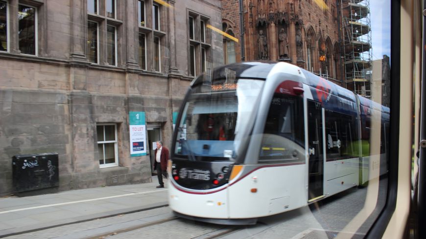 Passing an Edinburgh Tram