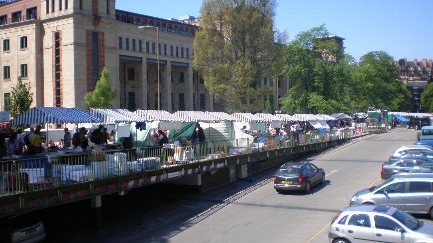 Castle Terrace car park, during the Farmers' market