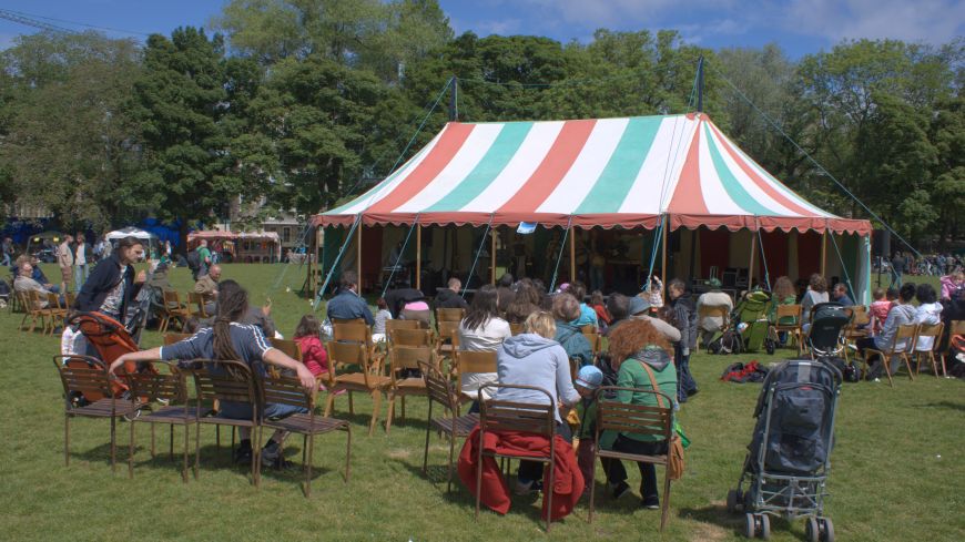 Meadows Festival tent - waiting for the show  