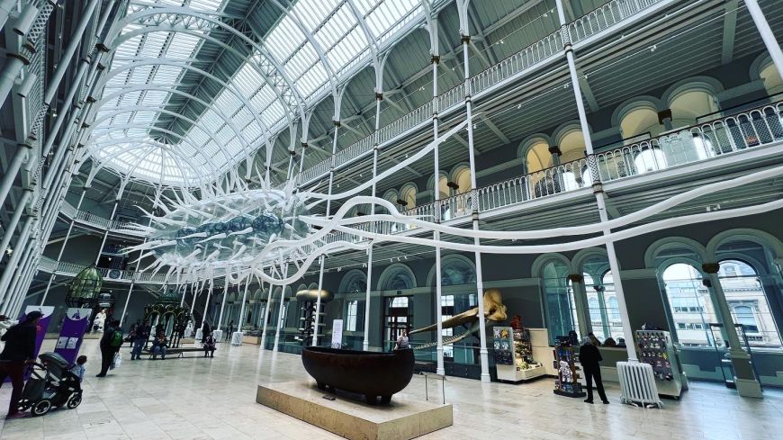 E-coli sculpture at Museum of Scotland