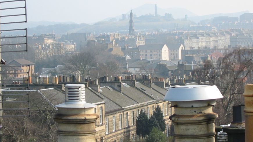 Edinburgh roofs from 9 Inverleith Row 