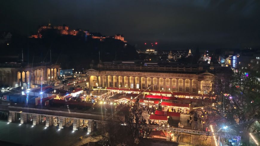 Christmas Market on the Mound from Forth 1 Big Wheel