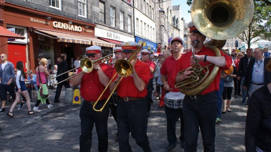 Criterion Brass Band in the Grassmarket 