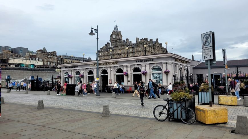 The Booking Office on Waverley Bridge in July 2022