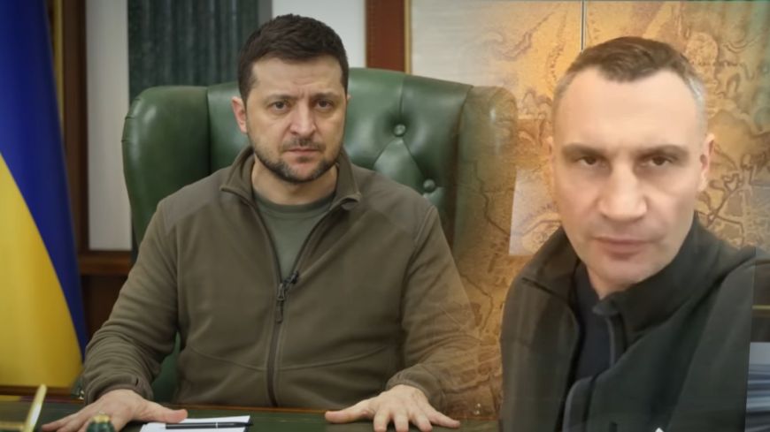 President Zelensky (left) and Kyiv Mayor Vitali Klitschko