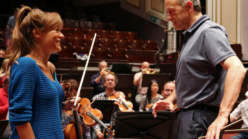 Benedetti and Fischer in rehearsal