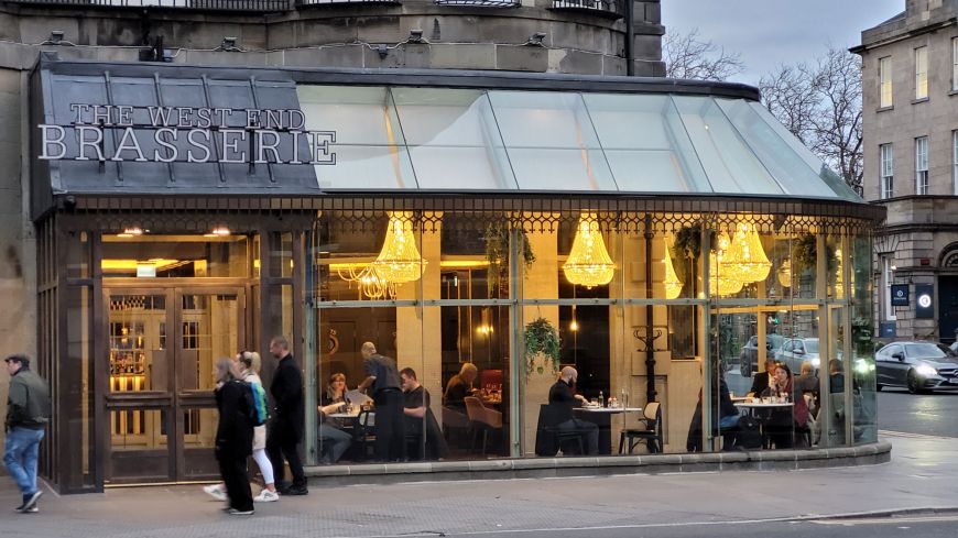 West End Brasserie view from Princes Street