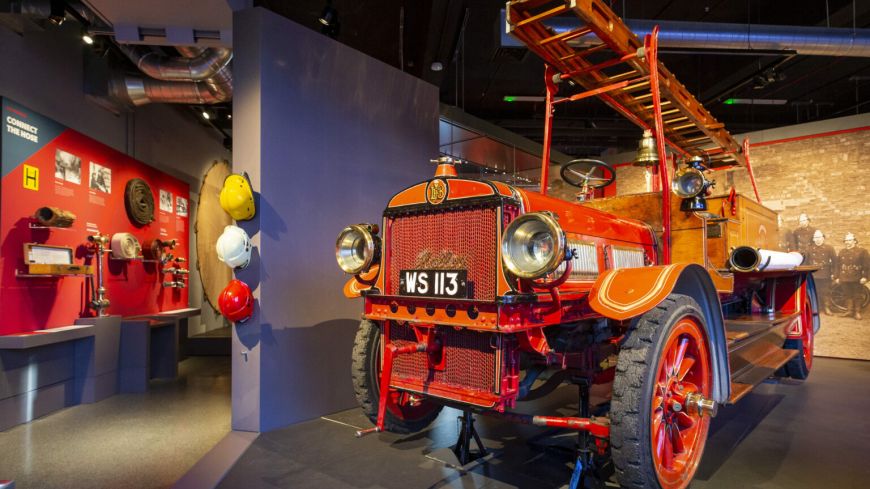 An early fire engine in the Museum of Scottish Fire Heritage