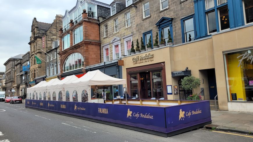 Cafe Andaluz on George St and summer patio area