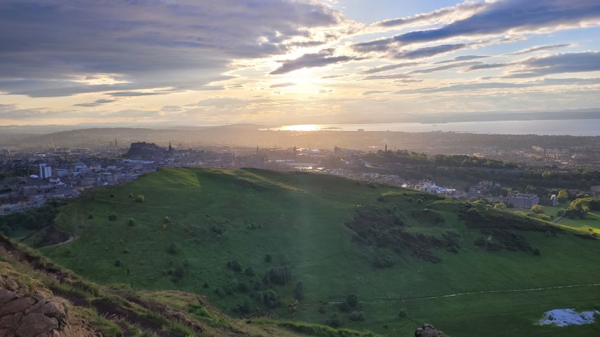 View of Edinburgh city centre from Holyrood Park