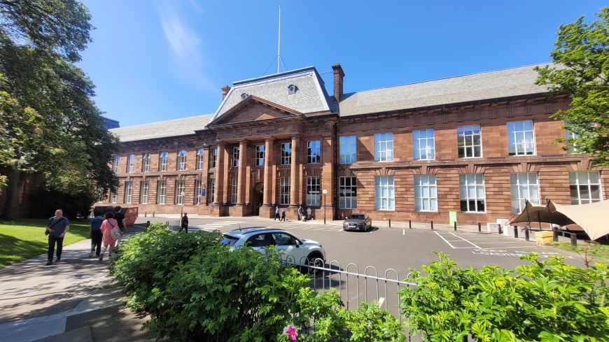 The entrance and front of the Edinburgh College of Art main building