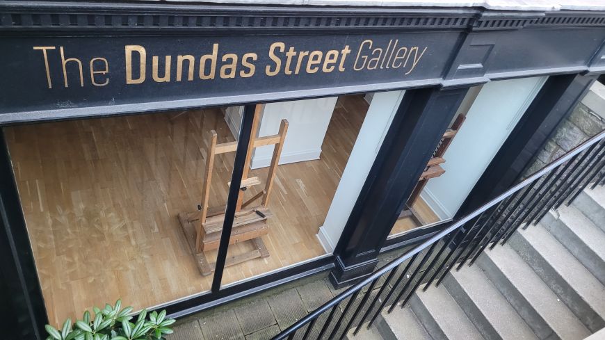 Looking down on the Dundas Street Gallery
