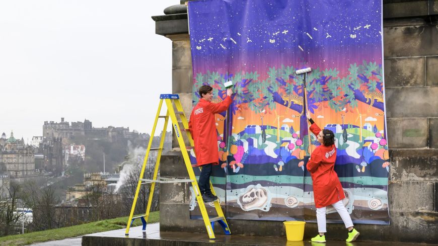 Maria Tolzmann and Andrew Jenkins of Edinburgh Science Festival getting ready to take over the city