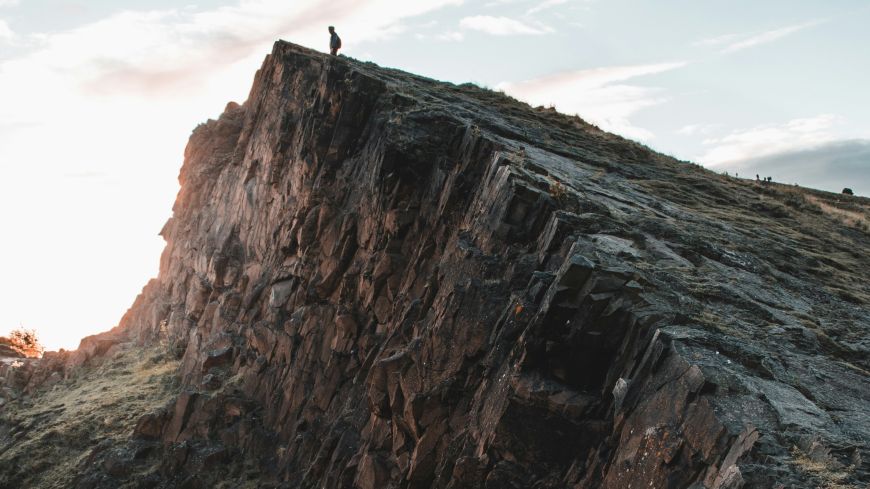 Standing atop Salisbury Crags