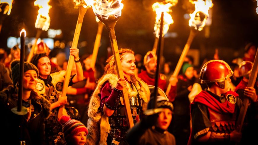 Vikings on Edinburgh's Hogmanay torchlight procession