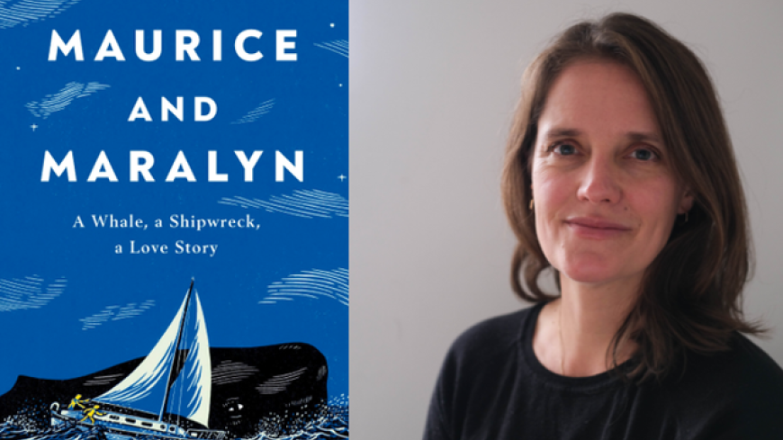 Sophie Elmhirst with her book, Maurice and Maralyn