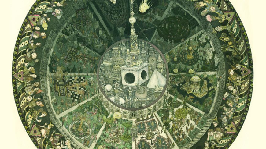 Robert Powell, The Clock, etching and watercolour, 2025.