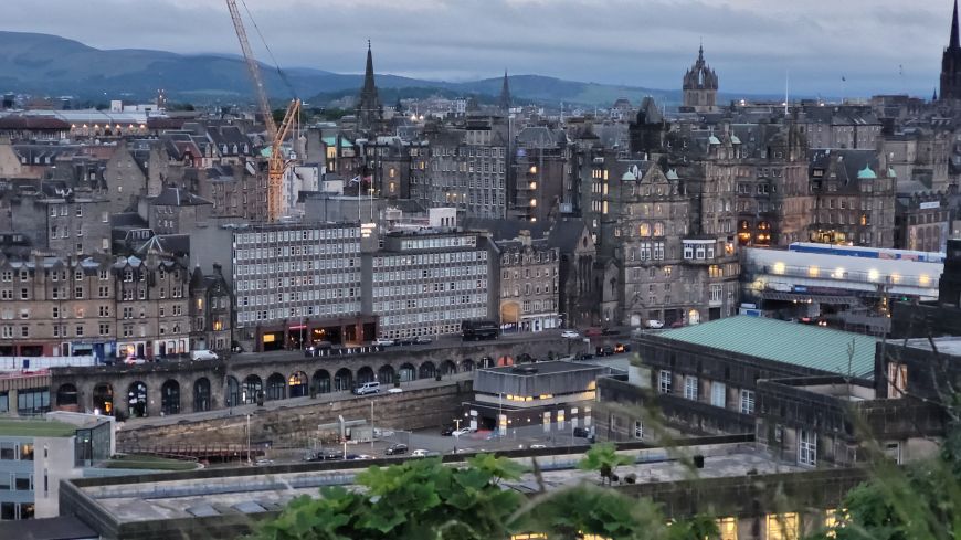 View of the the Arches and Old Town from Calton Hill