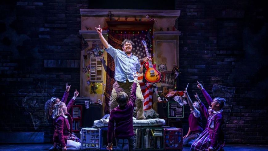 Jake Sharp as Dewey in School of Rock UK Tour 2021-22