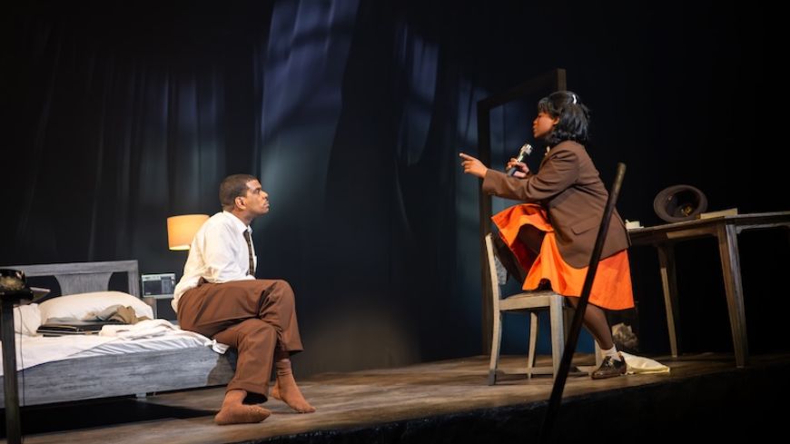 Caleb Roberts and Shannon Hayes in The Mountaintop