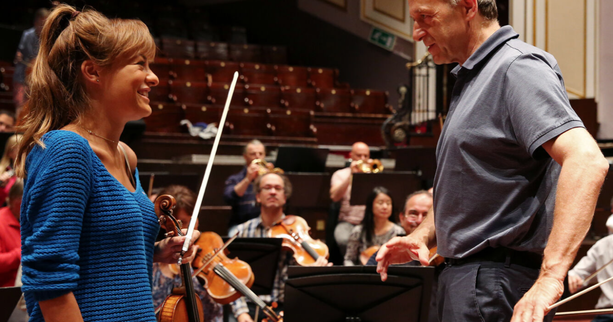 Benedetti and Fischer in rehearsal