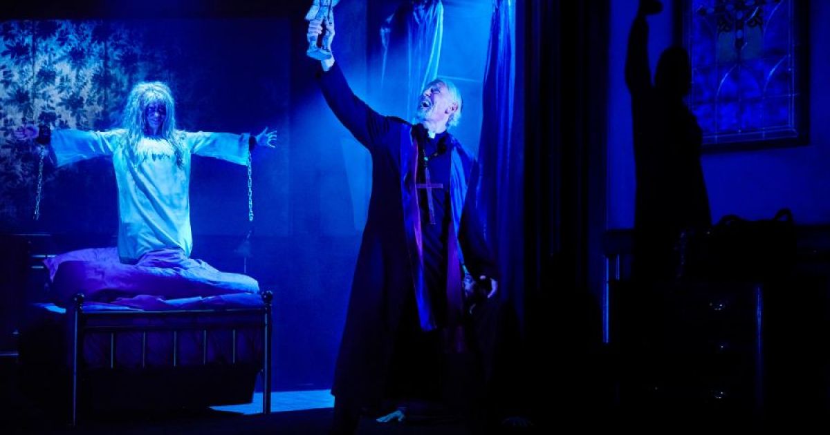 Still from The Exorcist of Regan and Father Merrin