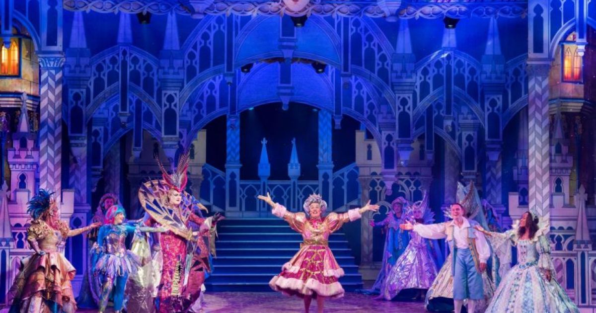 Sleeping Beauty - Allan Stewart as Queen May, centre, with the cast