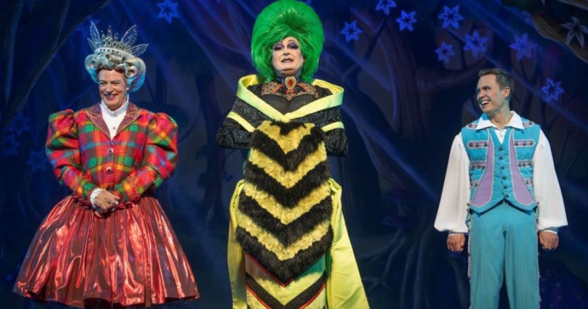 Allan Stewart, Grant Stott and Jordan Young in Cinderella (photo Douglas Robertson)