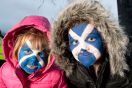Twa bairns with painted faces, St Andrew's Day Doo 