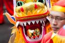 Golden chinese carnival dragon