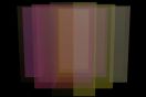 A concept image showing a series of overlapping, semi-transparent colour bars on a black background by Martin Disley, Theodore Koterwas, Everest Pipkin, The Sound of Deepfake